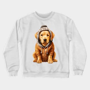 Winter Labrador Retriever Dog Crewneck Sweatshirt